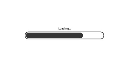 vector modern black loading bar on white background