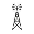 Radio tower icon. Vector.