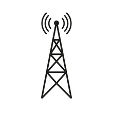 Radio Tower Icon. Vector.