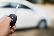 Press button of remote control to close or open car door