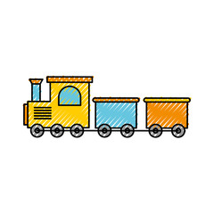 Sticker - train toy isolated icon vector illustration design