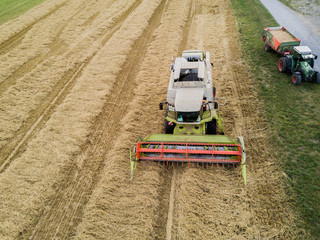 Sticker - Aerial view of combine harvester