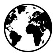 Schwarz-weiß Silhouette Globus / Vektor, freigestellt