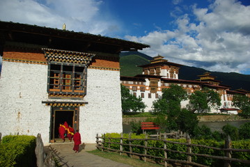 Wall Mural - Views of Punakha Dzong in Bhutan