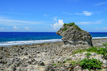 Landscape of Little Liuqiu, Houshi Fringing Reef, Pingtung Taiwan. 