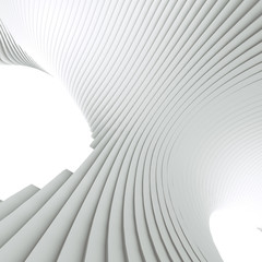  White stripe pattern futuristic background. 3d render illustration