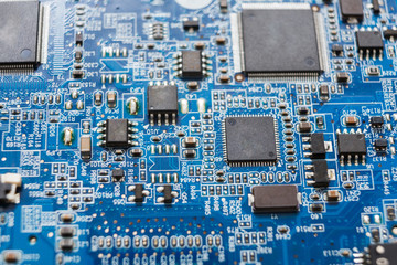 Poster - Laptop motherboard microcircuit top view