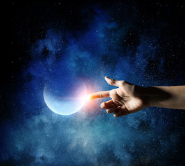Wall Mural - moon in hand