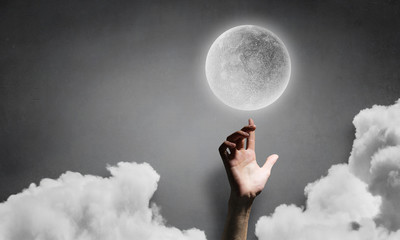 Wall Mural - moon in hand