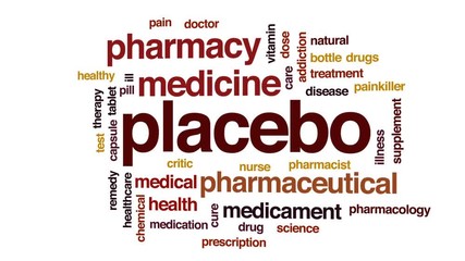 Poster - Placebo animated word cloud, text design animation.