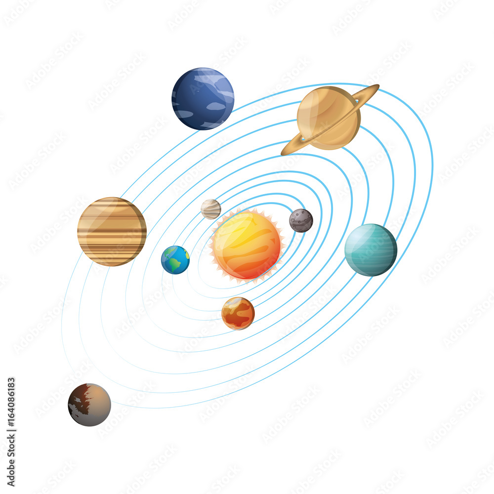 Solar system planets Stock Vector | Adobe Stock
