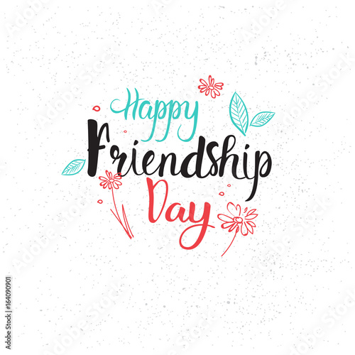 Happy Friendship Day Logo Greeting Card Friends Holiday Banner