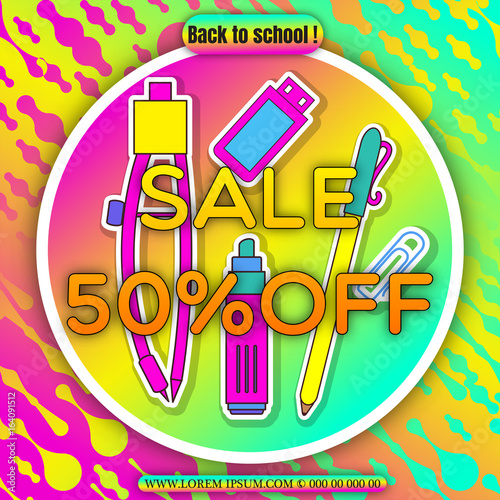 Multi Colored Banner Marketing Background Super Sale Modern