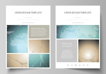 Wall Mural - the vector illustration of the editable layout of a4 format covers design templates for brochure, ma