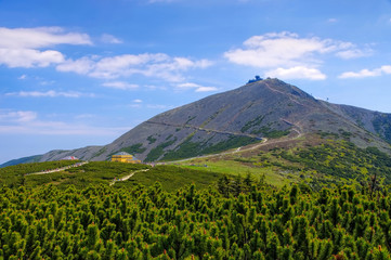 Poster - Schneekoppe im Riesengebirge - the mountain Sniezka in Giant Mountains