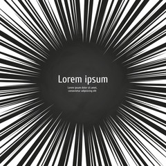Poster - white radial speed lines