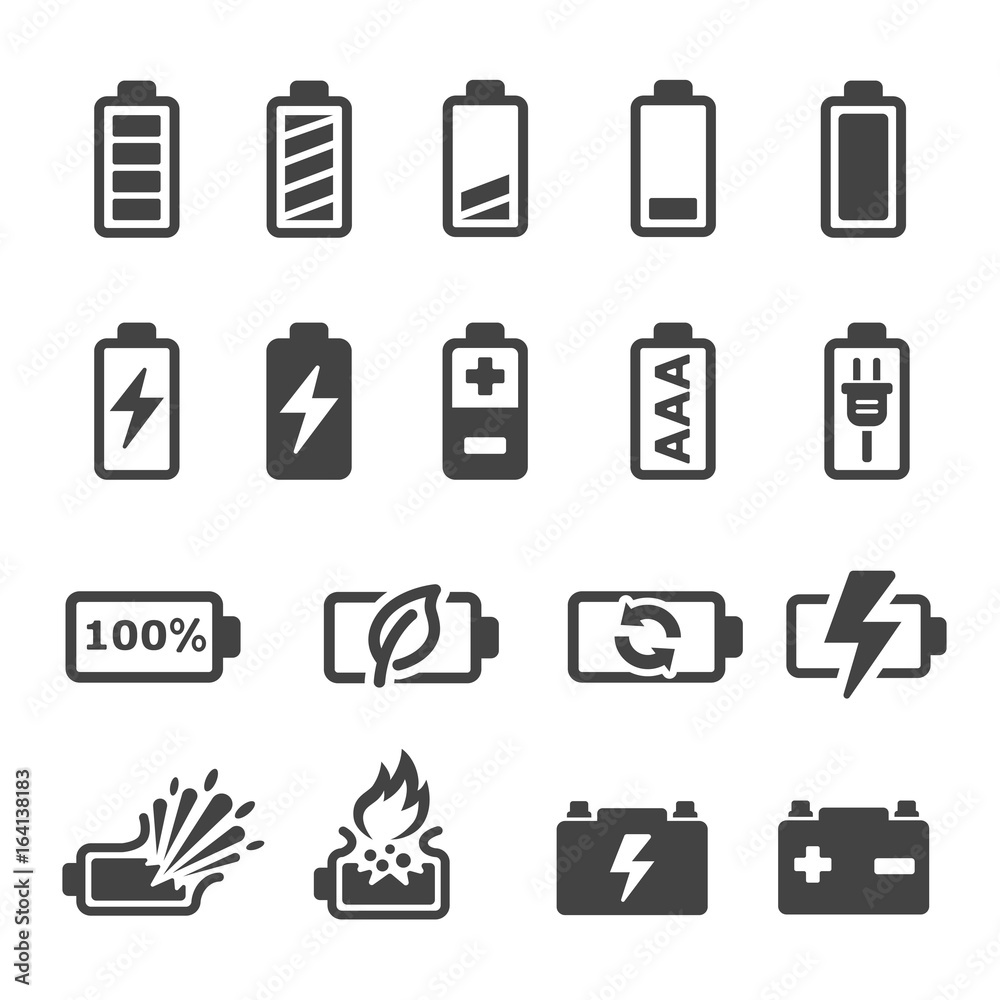 battery icon - obrazy, fototapety, plakaty 