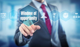 Fototapeta  - Window of opportunity / Businessman