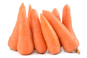 Wall Mural - carrots on a white background