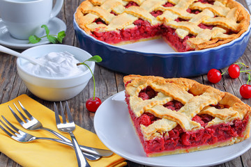 Sticker - slice of homemade sour cherry pie