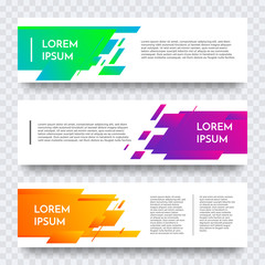 Aufkleber - Web banner vector template of color abstract modern background