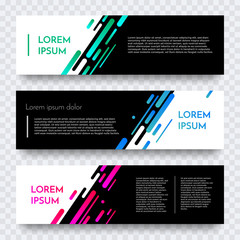 Aufkleber - Modern web banner vector color abstract template
