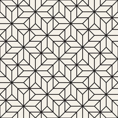 Wall Mural - Vector seamless cross tiling pattern. Modern stylish geometric lattice texture. Repeating mosaic shapes abstract background