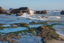 Waves Crashing On Seal Rock Beach Oregon