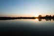 canvas print picture Sunset lake and beautiful scenery landscape concept