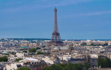 Poster - The Eiffel tower and parisian landscape, Paris, France.