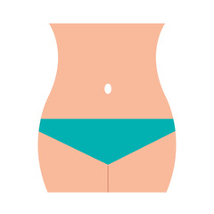 Sticker - Female waist figure icon vector illustration design