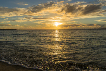 瀬底島の瀬底ビーチ・夕陽