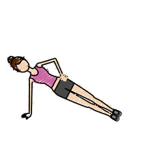 healthy woman doing exercise