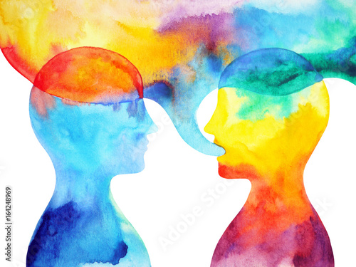 human speaking and listening power of mastermind together world universe  inside your mind, watercolor painting hand drawn - Buy this stock  illustration and explore similar illustrations at Adobe Stock | Adobe Stock