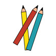pencils icon over white background vector illustration