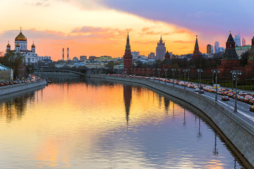 Wall Mural - Sunset over the Moscow Kremlin, Russia