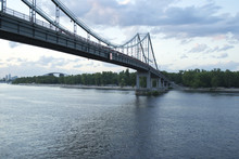 Pedestrian Bridge On The River