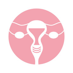 Poster - Female reproductive organ icon vector illustration design