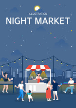 Night Market Illustration