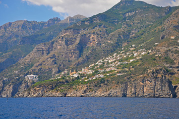 Wall Mural - Multilevel towns on the cliffs of the Amalfi coast