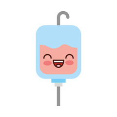 Canvas Print - blood bag donation kawaii character vector illustration design