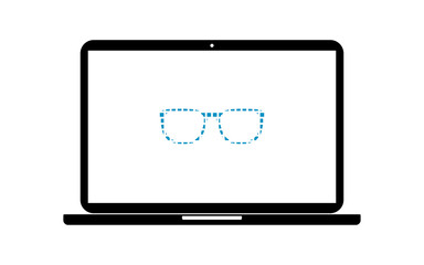 Sticker - Pixel Icon Laptop - Brille