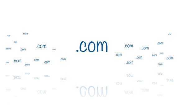 Domain .com Handschrift Reflektierend Weiss