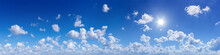 Panorama Of The Blue Sky With Clouds