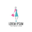 © Saiful - shoping woman logo design concept template