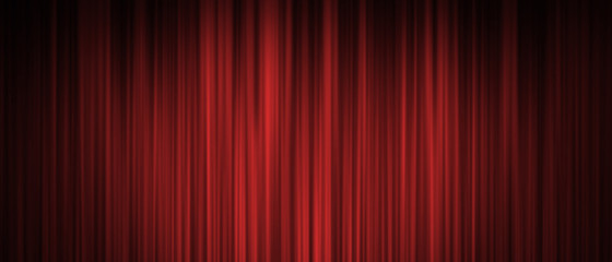 red stage curtain background