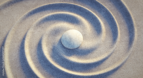 Stein in Sandspirale Poster Mural XXL