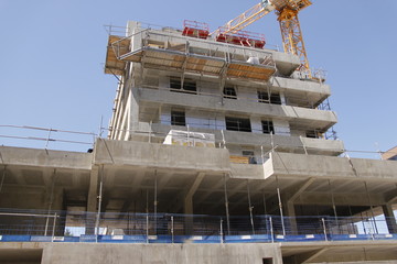 Canvas Print - Immeuble en chantier à Lyon