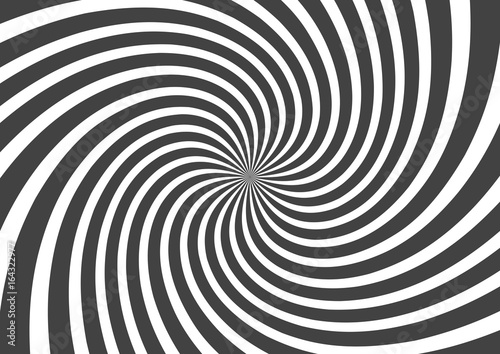 Fotomural Psychedelic spiral with radial gray rays