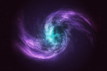 Vector Realistic Cosmic Galaxy Background. Concept Of Space, Nebula And Cosmos.